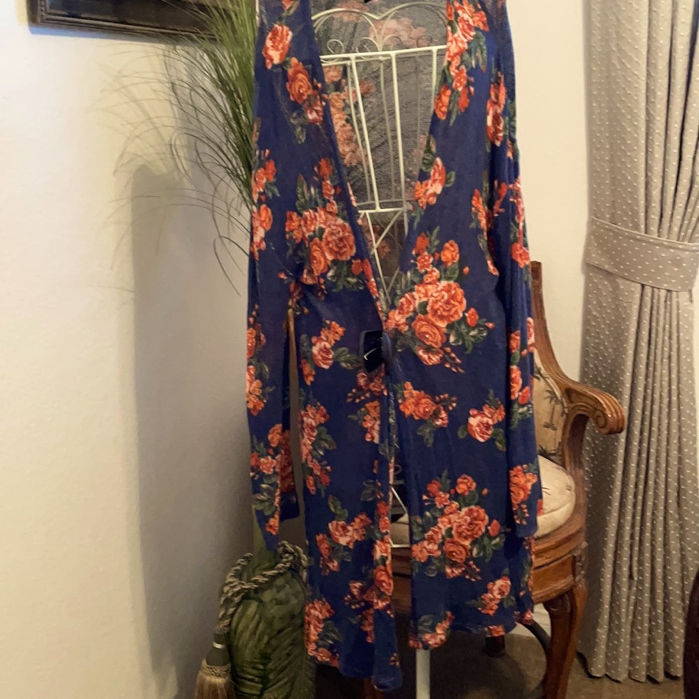 Long sleeve open long cardigan size S